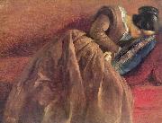 Menzel's sister Emilie, sleeping Adolph von Menzel